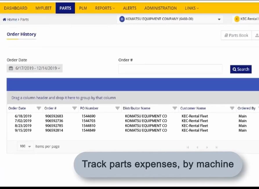 Parts ordering