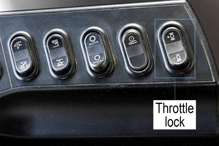 Throttle lock with auto-deceleration