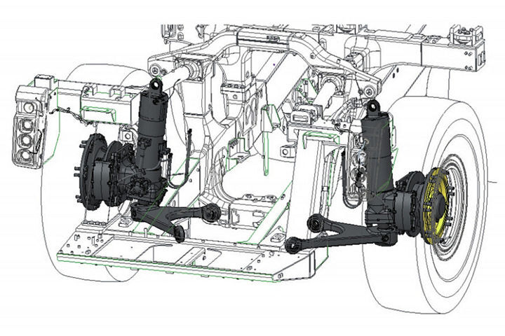 MacPherson-strut-type suspension