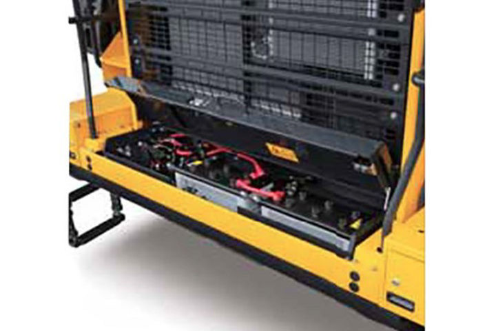 Ground-accessible battery compartment
