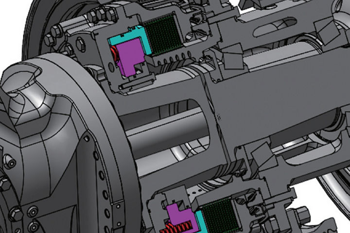 Fully hydraulic wet multiple-disc brakes