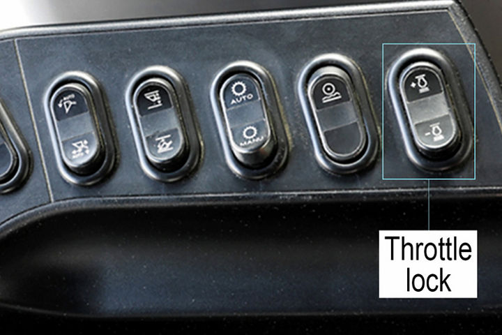 Throttle lock with auto-deceleration